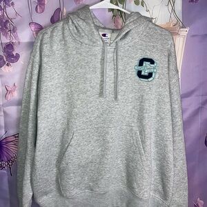 Champion Light Grey Heather Pullover Hoodie with Tag